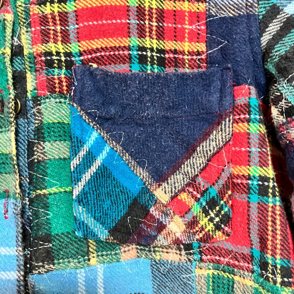 We The Free Multicolor Patchwork Plaid Button-Down Shirt - Picture 5 of 11